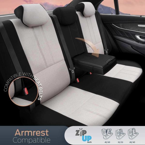 Auto Sitzbezug Set Universal Vorne und Hinten Komfortabel Komplett Set